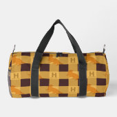 HUFFLEPUFF™ Karo Kariertes Muster Duffle Bag (Rückseite)