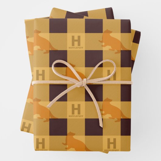 HUFFLEPUFF™ Karo Kariertes Muster Geschenkpapier Set (Beispiel)
