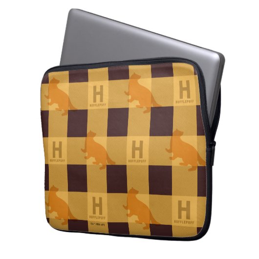 HUFFLEPUFF™ Karo Kariertes Muster Laptopschutzhülle (Vorderseite Links)