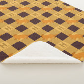 HUFFLEPUFF™ Karo Kariertes Muster Sherpadecke (3/4)
