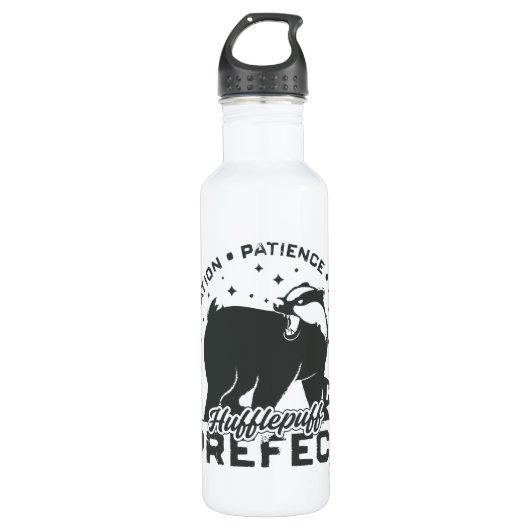 HUFFLEPUFF™ Präfektives Abzeichen Edelstahlflasche (Vorderseite)