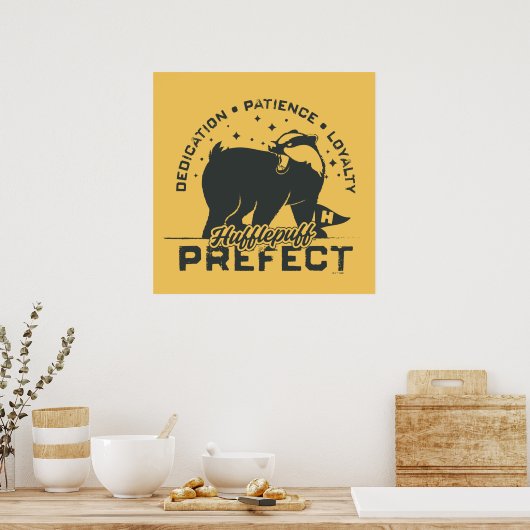 HUFFLEPUFF™ Präfektives Abzeichen Poster (Küche)