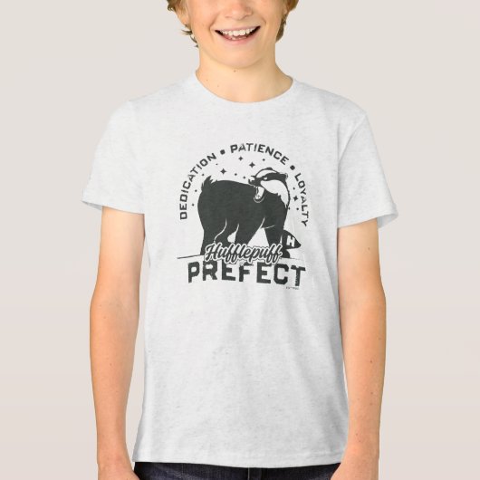 HUFFLEPUFF™ Präfektives Abzeichen Tri-Blend Shirt (Vorderseite)