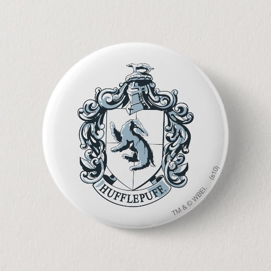 Hufflepuff-Wappen Blau Button (Vorderseite)
