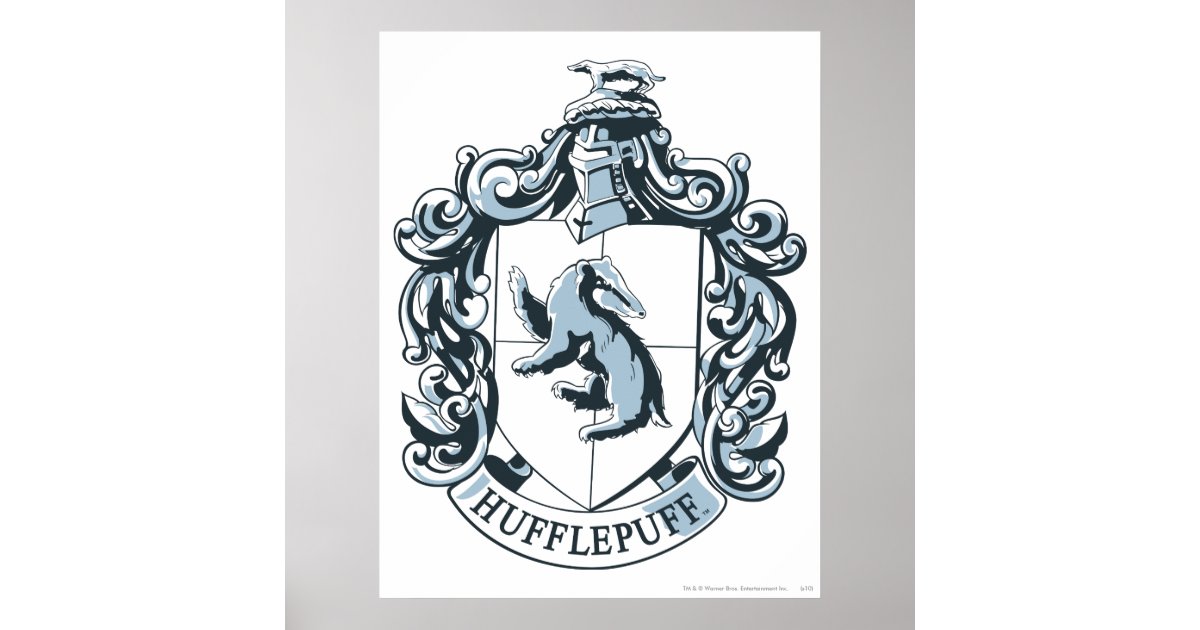 Hufflepuff WappenBlau Poster Zazzle.de