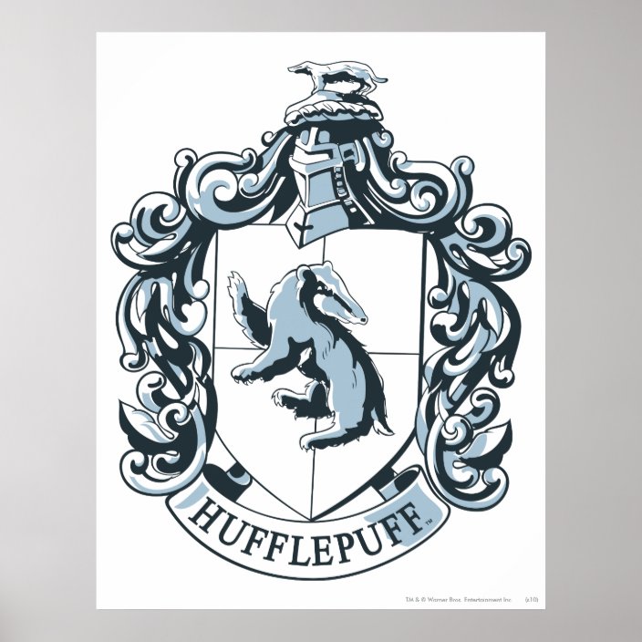 Hufflepuff WappenBlau Poster Zazzle.de