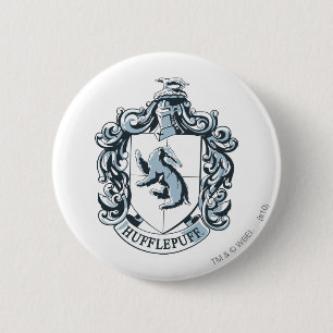 Hufflepuff Wappen Blue Button