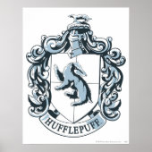 Hufflepuff Wappen Blue Poster (Vorne)