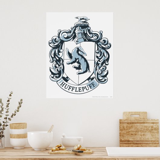 Hufflepuff Wappen Blue Poster (Küche)