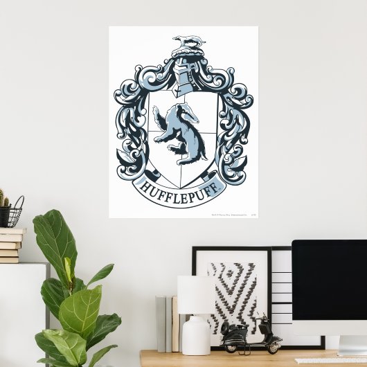 Hufflepuff Wappen Blue Poster (Heimbüro)