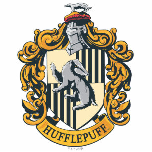Hufflepuff Wappen Fotoskulptur Schlüsselanhänger