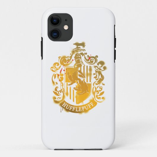 Hufflepuff-Wappen - gespritzt Case-Mate iPhone Hülle (Rückseite)