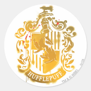 Hufflepuff-Wappen - Gespritzt Runder Aufkleber
