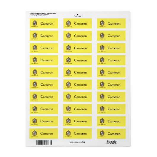 Hufflepuff-Wappen Kinder (Vorne)