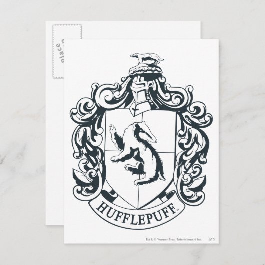 Hufflepuff Wappen Postkarte (Vorne/Hinten)