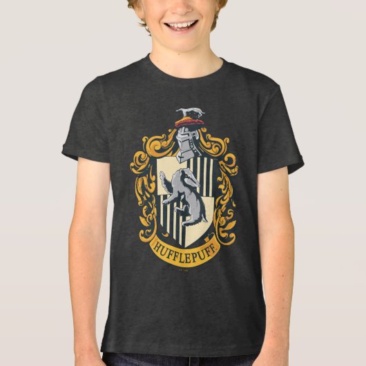 Hufflepuff Wappen Tri-Blend Shirt (Vorderseite)