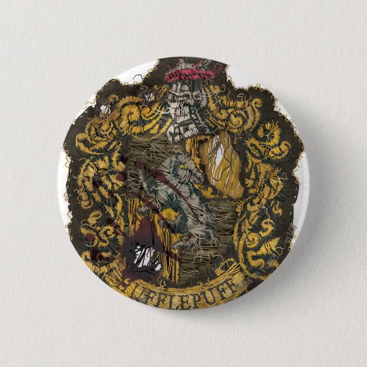 Hufflepuff-Wappen - zerstört Button (Vorderseite)