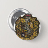 Hufflepuff-Wappen - zerstört Button (Vorne & Hinten)