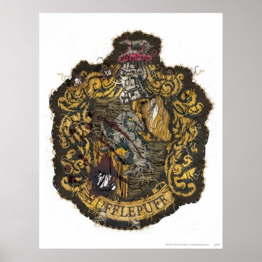 Hufflepuff-Wappen - zerstört Poster (Vorne)
