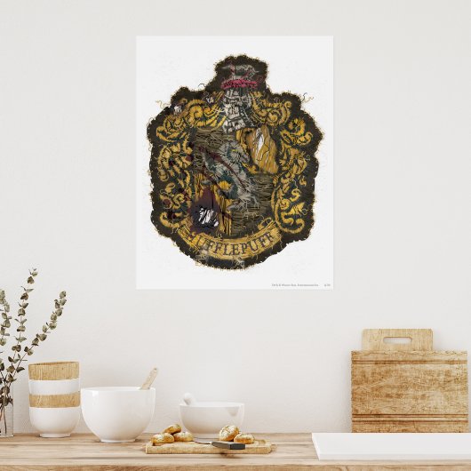 Hufflepuff-Wappen - zerstört Poster (Küche)