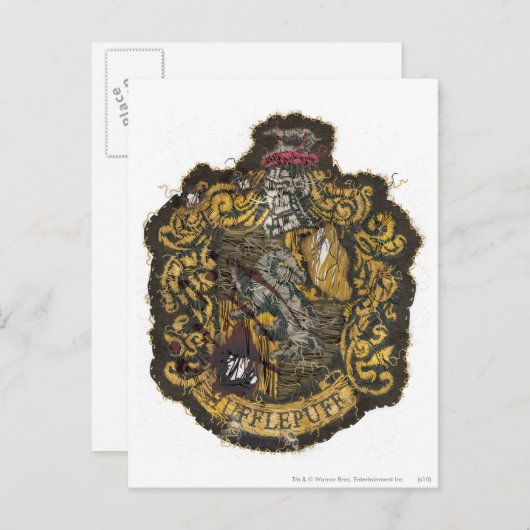 Hufflepuff-Wappen - zerstört Postkarte (Vorne/Hinten)