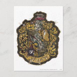 Hufflepuff-Wappen - zerstört Postkarte
