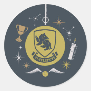 HUFFLEPUFF™ Weihnachtsbaumkugeln Grafik Runder Aufkleber