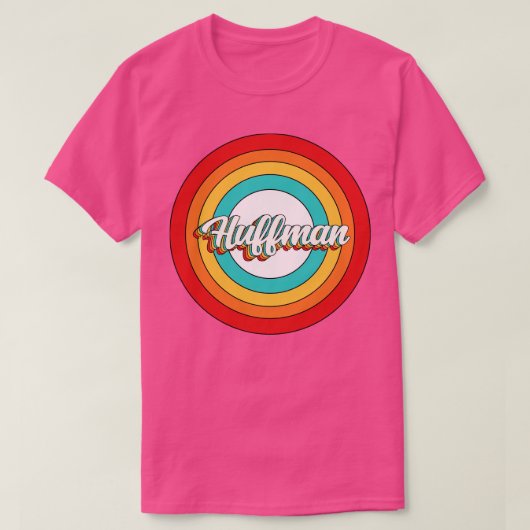 Huffman Name Shirt Vintag Huffman Circle (Design vorne)