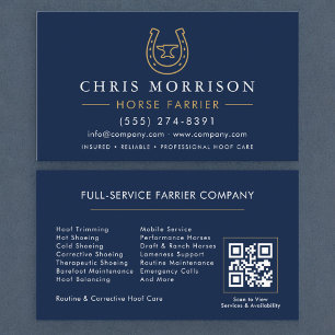 Huffschmied Hufeisen QR Code Visitenkarte