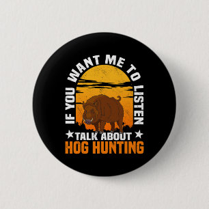 Hufjagd Schwein Hunter Huntsman 1 Button