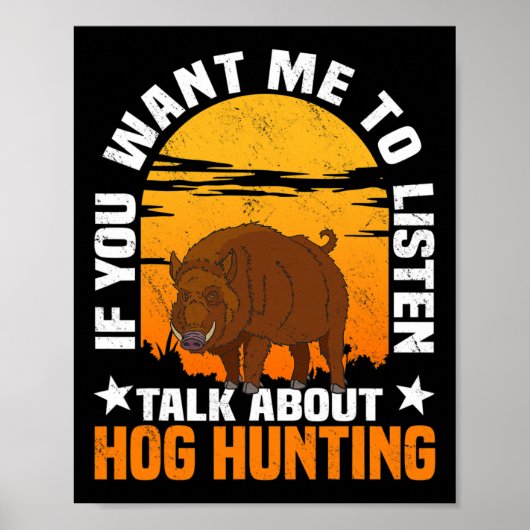 Hufjagd Schwein Hunter Huntsman 1 Poster (Vorne)