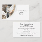 Hufschmied, der ein Hufeisen nagelt Visitenkarte (Vorne/Hinten)