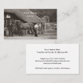 Hufschmied, der eine PferdeVisitenkarte beschuht Visitenkarte (Vorne/Hinten)