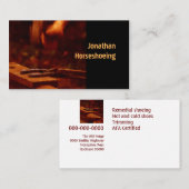 Hufschmied, der einen Schuh herstellt Visitenkarte (Vorne/Hinten)