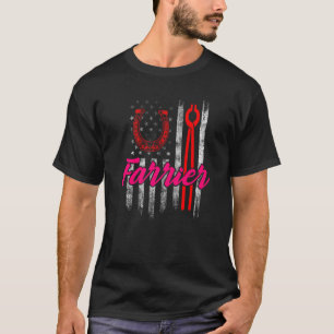 Hufschmied Hufeisen Hufbeschlag Hufpflege Pferd T-Shirt