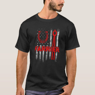 Hufschmied Hufeisen Hufbeschlag Pferd T-Shirt