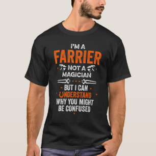 Hufschmied Magier Hufeisen Hufbeschlagung Equine S T-Shirt