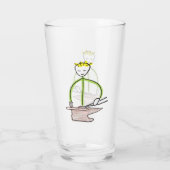 Hufschmied Stickman Glas (Rückseite)