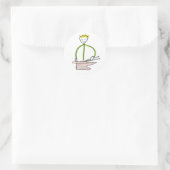 Hufschmied Stickman Runder Aufkleber (Tasche)