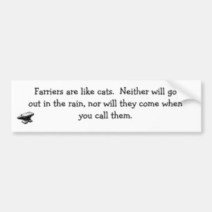 Hufschmied- und Katzen-Autoaufkleber Autoaufkleber