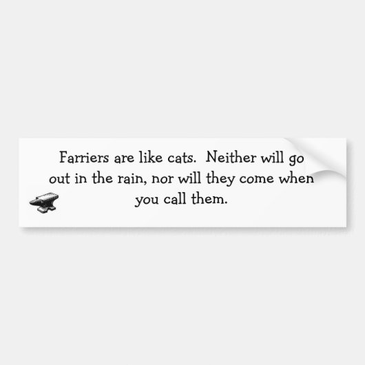 Hufschmied- und Katzen-Autoaufkleber Autoaufkleber (Vorne)