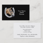 Hufschmiedlogo mit Hufeisen Visitenkarte (Vorne/Hinten)