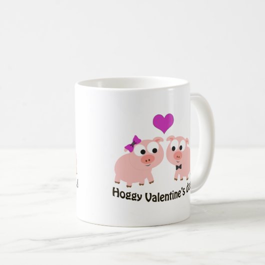 Hufschweine Valentinstag Kaffeetasse (VorderseiteRechts)