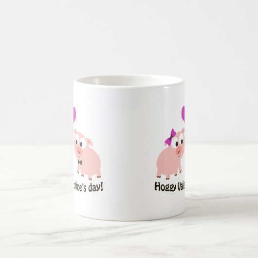 Hufschweine Valentinstag Kaffeetasse (Mittel)