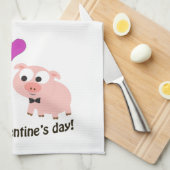 Hufschweine Valentinstag Küchentuch (Viertel Falte)