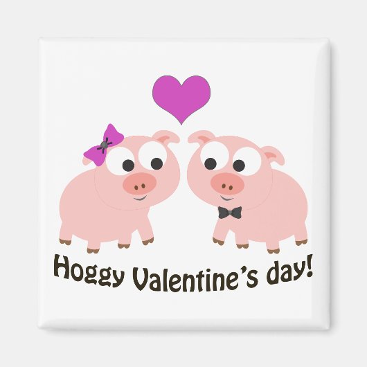 Hufschweine Valentinstag Magnet (Vorne)