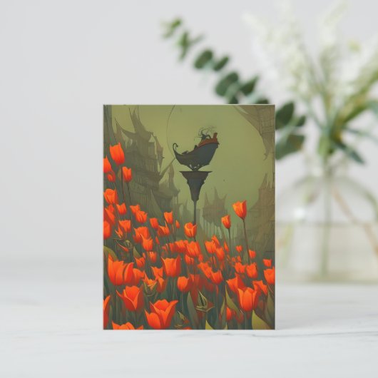 Hüfte, Blume, Postkarte (Stehend Vorderseite)