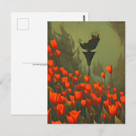 Hüfte, Blume, Postkarte (Vorne/Hinten)