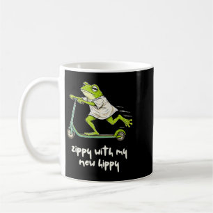 Hüftersatz-Chirurgie-Frosch Zippy Mit Neuem Hippie Kaffeetasse
