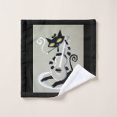 Hüftkatze Badhandtuch Set (Waschlappen)